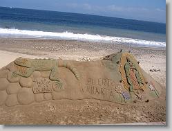 Sand castle downtown.