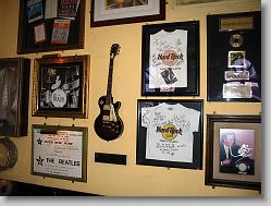 Hard Rock cafe inside.