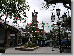 Town Square with church in background.