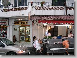 Street vendor stand.