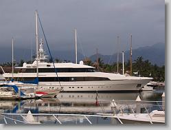 Big yacht at the marina.