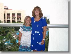 Ciara and Aliza on the balcony.
