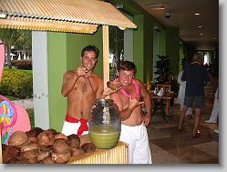 Hector and Hugo welcome you to Hawaiian night!