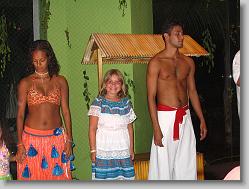 Denise, Ciara and Hector on stage.