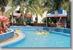 Going down the lazy river.