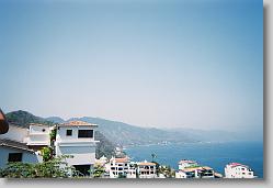 From the cliffs.