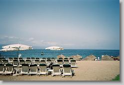 On the beach.
