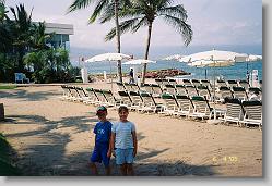 Joshua and Ciara on the beach.