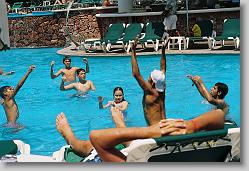 Water aerobics.