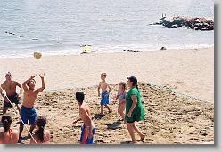 Beach volleyball.