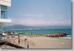 On the beach.
