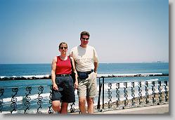 On the boardwalk.