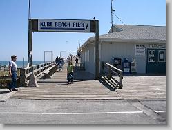 Ciara on the pier at Kure Beach.