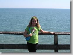 On the pier.