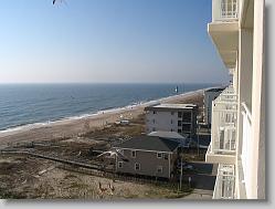 Looking down the beach from the hotel.