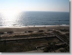 Looking straight out onto the beach.