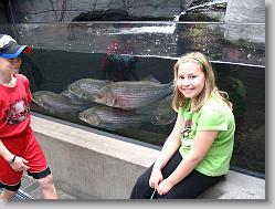 Joshua and Ciara at the aquarium.