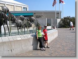 Outside the Aquarium.