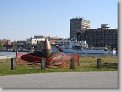 Propeller in foreground - Wilmington in background.
