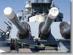 Ciara, Aliza and Joshua under the big guns.