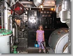 Ciara in the engine room.