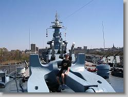 Joshua sitting on the anchor.