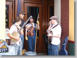 Street band in front of the Wildhorse Saloon.