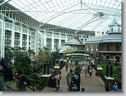 Delta Island atrium (view from the Convention Center).