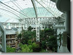 Delta Island atrium (view from the Convention Center).