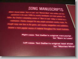 Ray Charles exhibit at the Country Music Hall of Fame, Nashville.