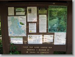 Canoe run down Juniper Springs.