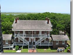 halfway up the lighthouse.