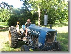 Joshua on the tractor.