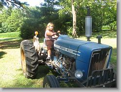 Ciara driving the tractor...