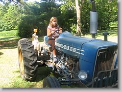 Ciara driving the tractor...