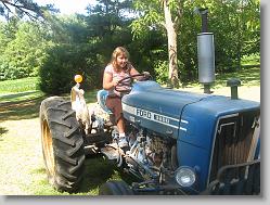Ciara driving the tractor...