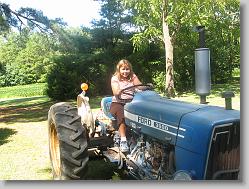 Ciara driving the tractor...