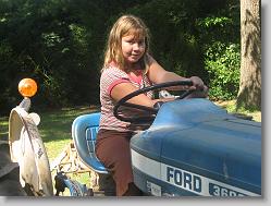 Ciara on the tractor.