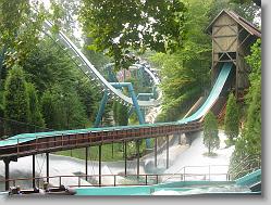 Log flume in front.  Alpengeist in back.