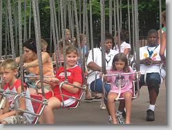 Ciara on the swings.