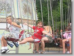 Ciara enjoying the swing ride.