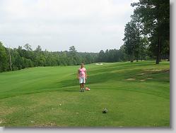 Pretty girl on a pretty course.