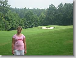 Ciara on the tee at Williamsburg National.