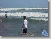 Movie - Ciara and Joshua in the ocean.