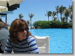 Aliza by the pool.
