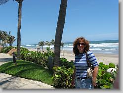 Aliza down by the oceanfront.
