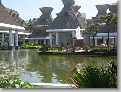 View of the resort entrance.