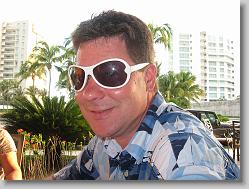 Glenn wearing Ciara's shades.