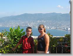 Joshua and Ciara overlooking Acapulco bay.