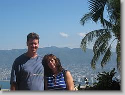 Glenn and Aliza - from the Peace Chapel, overlooking Acapulco Bay